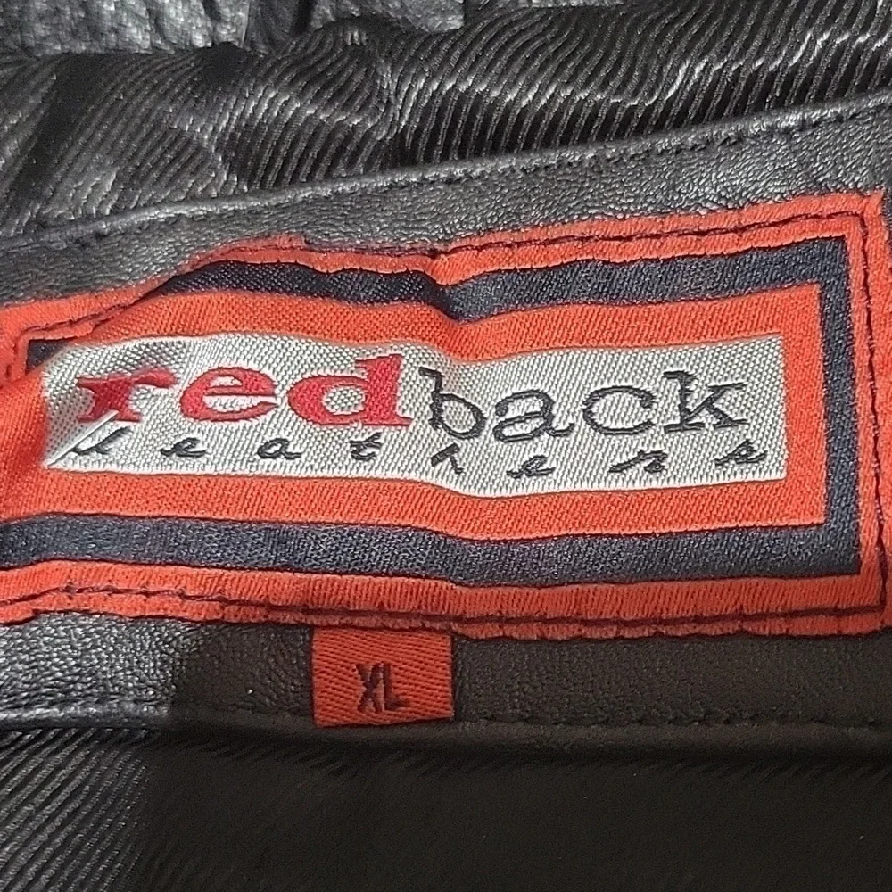 REDBACK men's black leather jacket.  NWT.  Size XL.